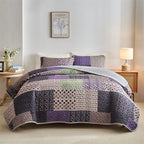Lightweight Queen Bed Coverlet Set with Cloud Pattern - Soft All-Season Coverlet and Pillow Shams for Cozy Comfort