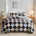 Lightweight Queen Bed Coverlet Set with Cloud Pattern - Soft All-Season Coverlet and Pillow Shams for Cozy Comfort