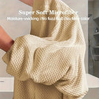 Microfiber Hair Towel Wrap - Soft, Quick-Drying with Elastic Strap for Easy Use