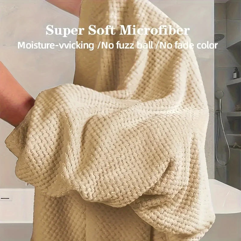 Microfiber Hair Towel Wrap - Soft, Quick-Drying with Elastic Strap for Easy Use