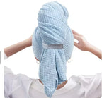 Microfiber Hair Towel Wrap - Soft, Quick-Drying with Elastic Strap for Easy Use