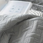 Morandi Color Bed Cover Set – 3 Pieces, Geometric Pattern, 100% Polyester Fiber, Available in Multiple Sizes