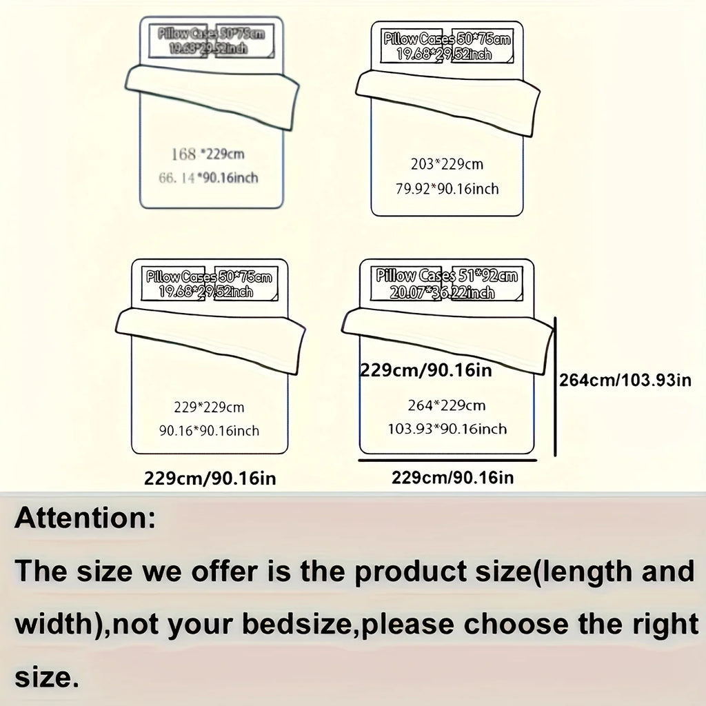 Morandi Color Bed Cover Set – 3 Pieces, Geometric Pattern, 100% Polyester Fiber, Available in Multiple Sizes