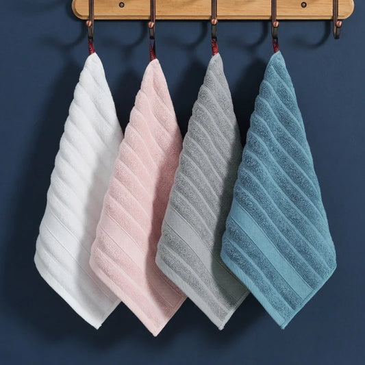 Pure Cotton Kids Face Towels - Soft, Highly Absorbent, 4pcs, 35x35cm