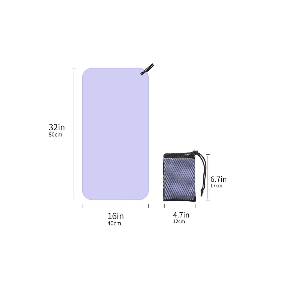 Quick Drying Microfiber Travel Towel with Mesh Bag for Outdoor Activities