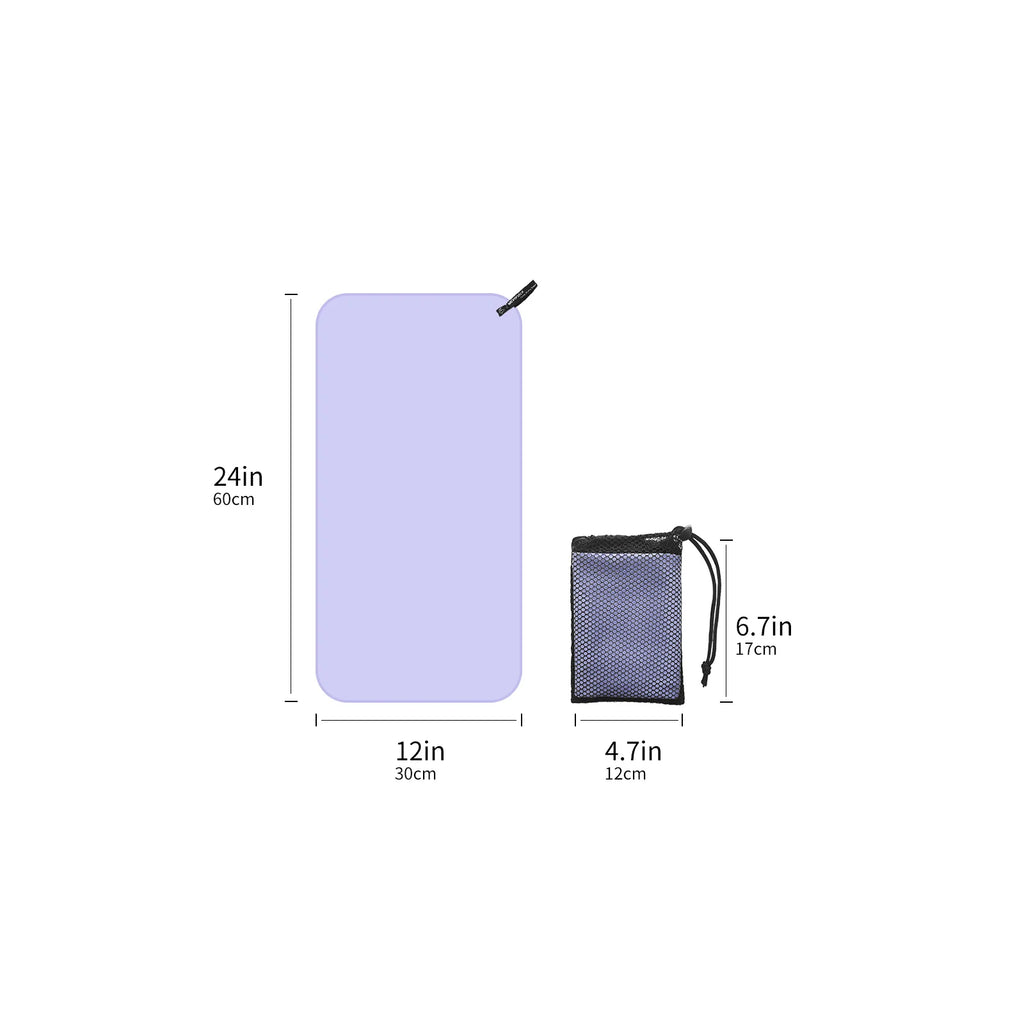 Quick Drying Microfiber Travel Towel with Mesh Bag for Outdoor Activities