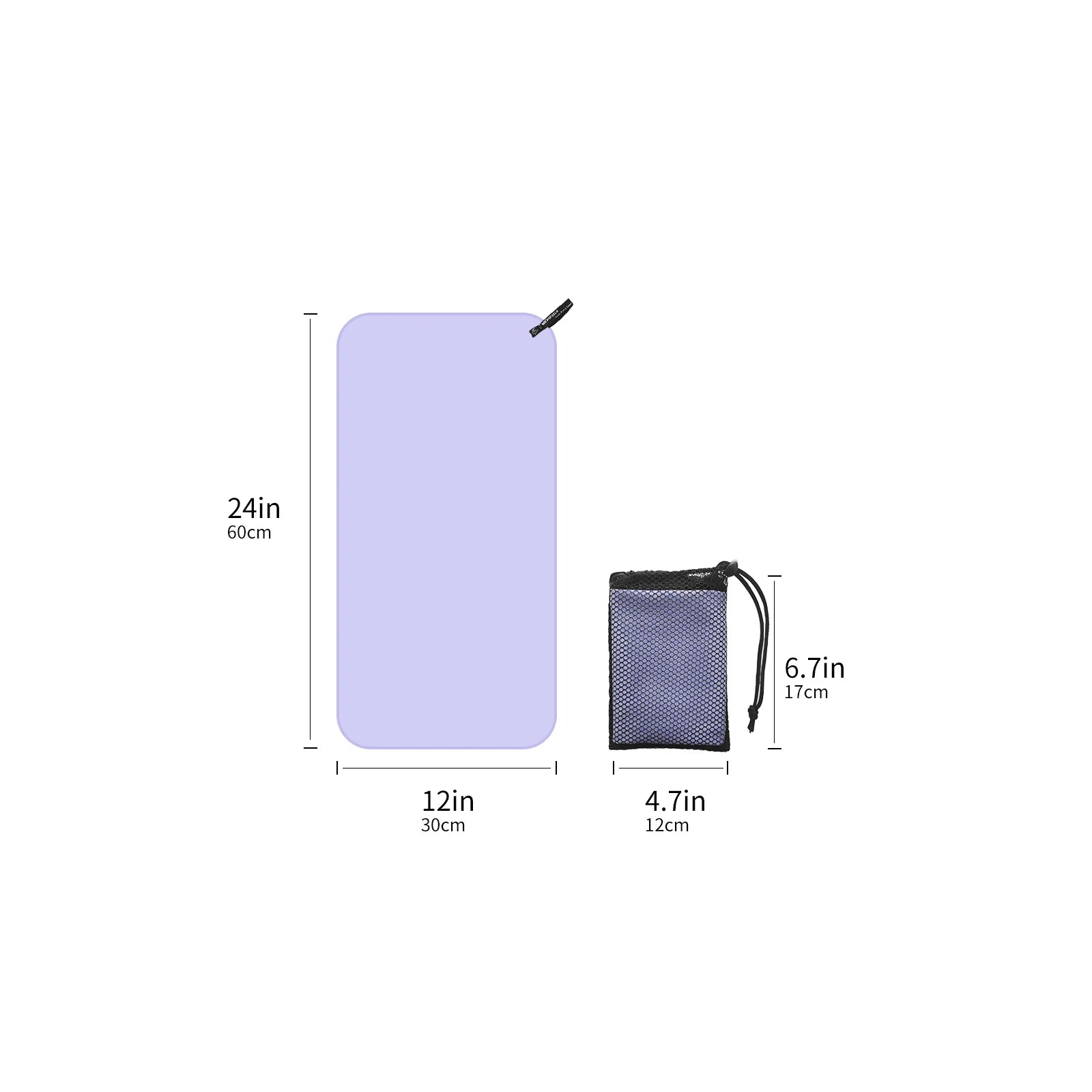 Quick Drying Microfiber Travel Towel with Mesh Bag for Outdoor Activities