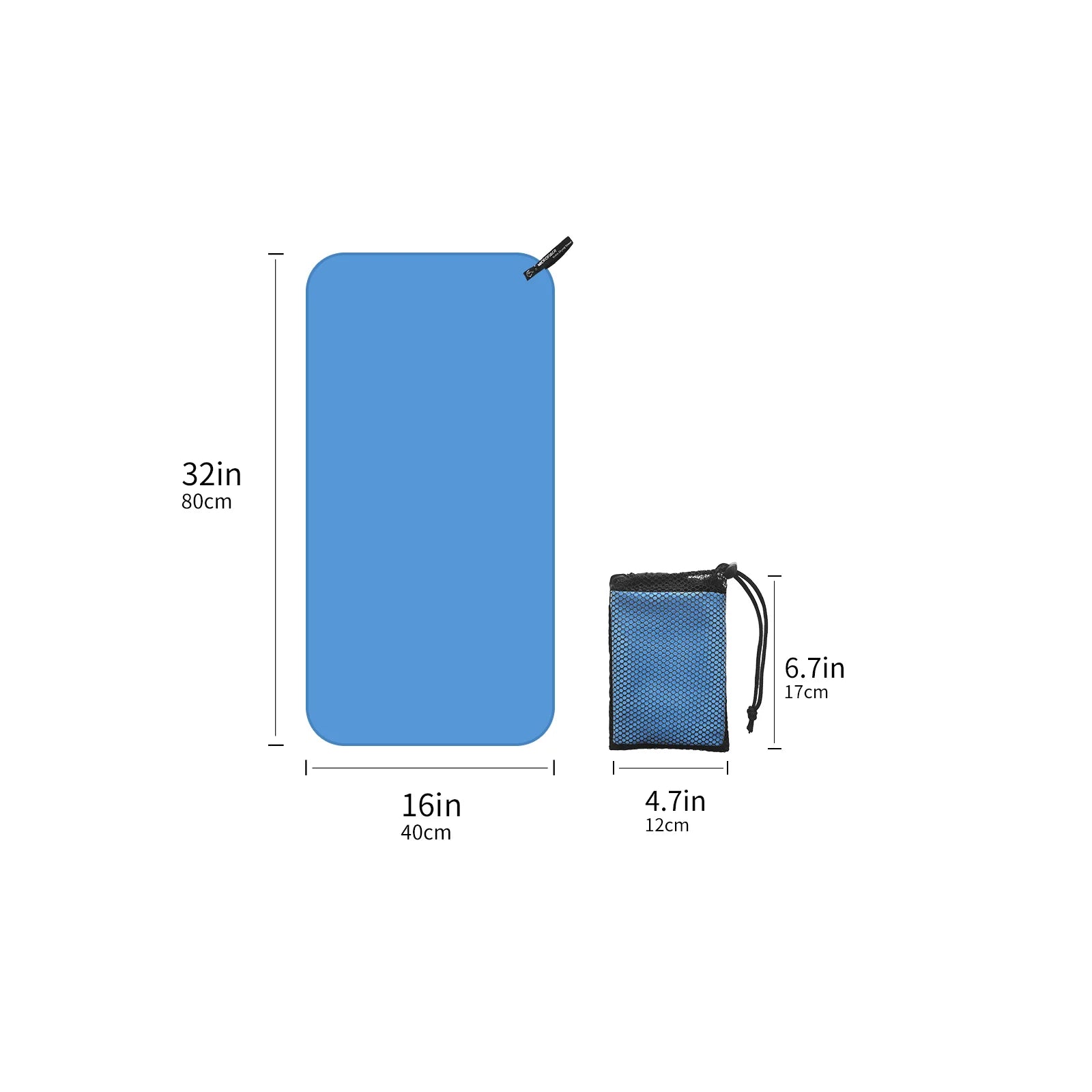 Quick Drying Microfiber Travel Towel with Mesh Bag for Outdoor Activities