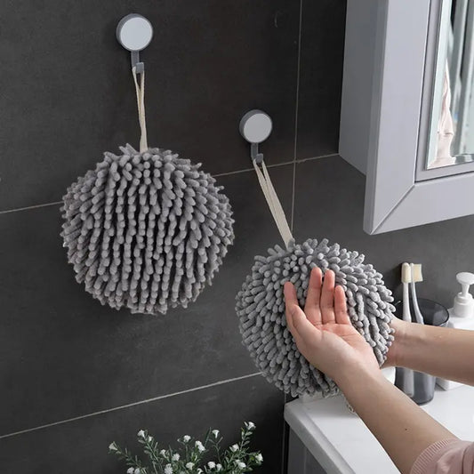 Soft Microfiber Hand Towels - Quick Dry, Absorbent with Hanging Loops, Stylish Striped Design