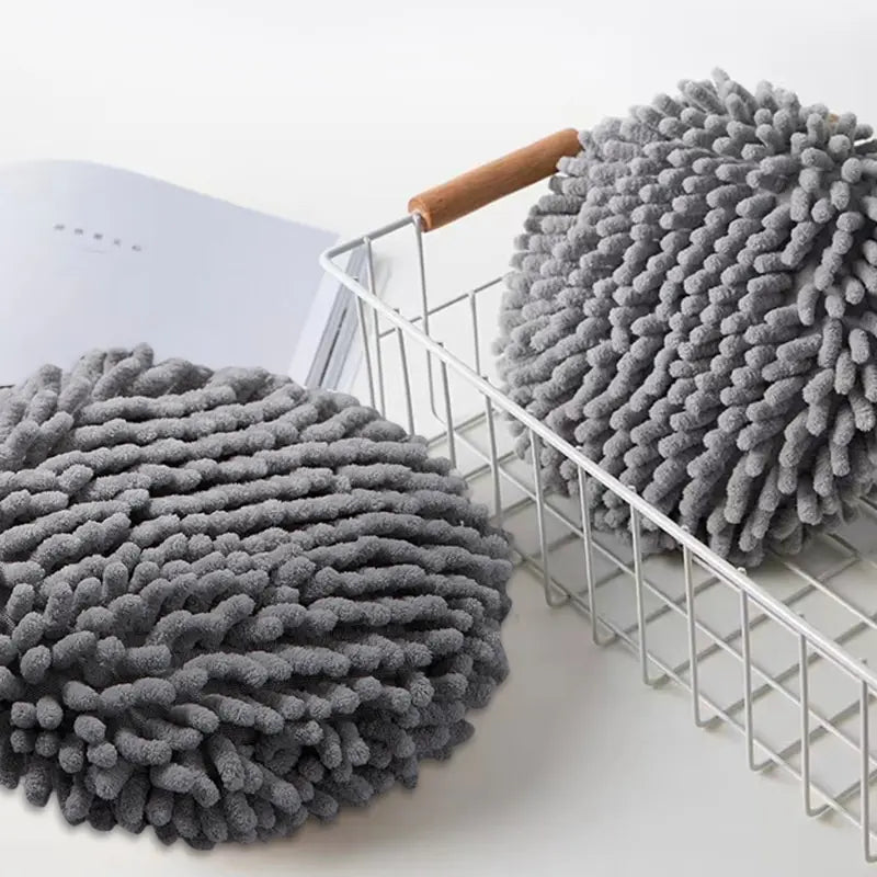 Soft Microfiber Hand Towels - Quick Dry, Absorbent with Hanging Loops, Stylish Striped Design