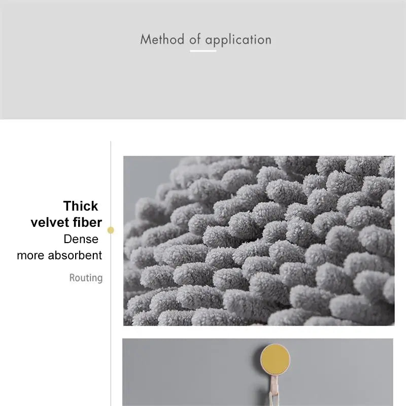 Soft Microfiber Hand Towels - Quick Dry, Absorbent with Hanging Loops, Stylish Striped Design