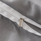 Washed Cotton Quilt Set, Breathable Skin-Friendly Bedding, Solid Color, Available in 180x220 and 200x230 Sizes