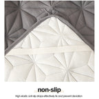 Waterproof Quilted Mattress Topper with Elastic Band – Winter Bed Cover for Single/Double Beds, Fits Mattresses up to 40cm